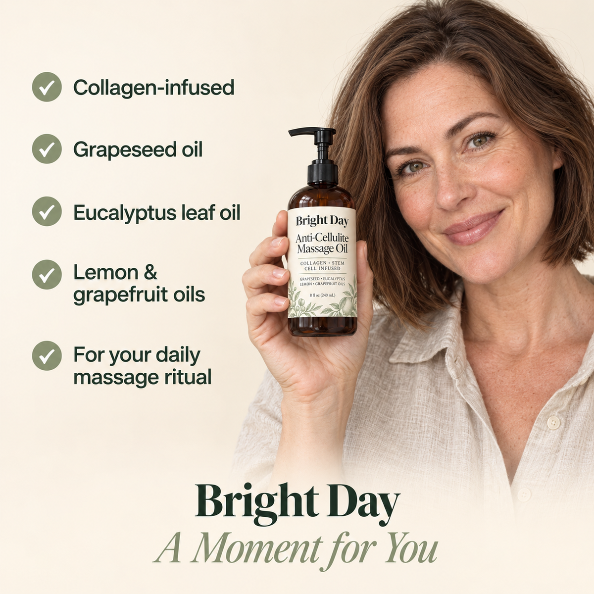 Bright Day botanical massage oil